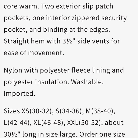 Orvis Barbour Men's Navy Quilted Vest - Picture 4 of 4